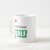 Mug de café de golf personnalisé (Devant gauche)