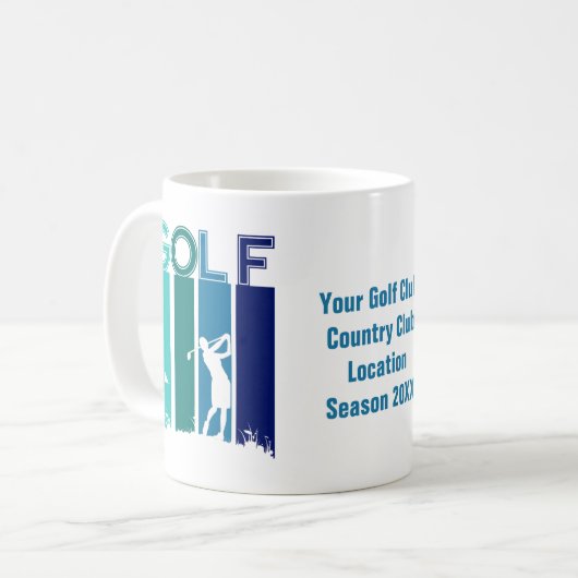 Mug de café de Golfer customisée (Devant gauche)