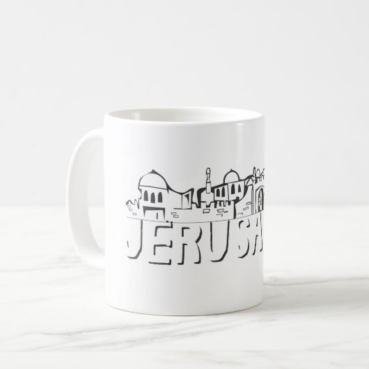 Mug de café de Jérusalem (Devant gauche)