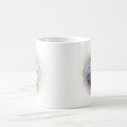 Mug de café de la faune léopard des neiges (Centre)