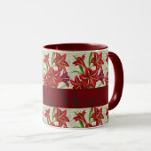Mug de café de la fête des mères Lys rouges (Devant droit)