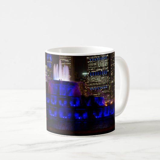 Mug de café de la fontaine Blue Buckingham (Devant droit)