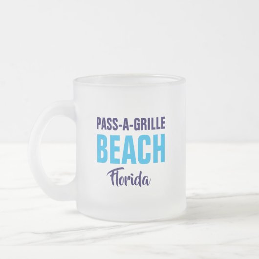Mug de café de la plage de Pass-A-Grille Floride (Gauche)
