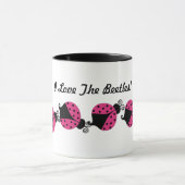 Mug de café de Ladybug rose et noir (Centre)