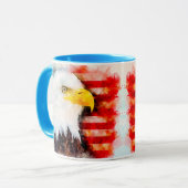 Mug de café de l'aigle américain (Devant gauche)