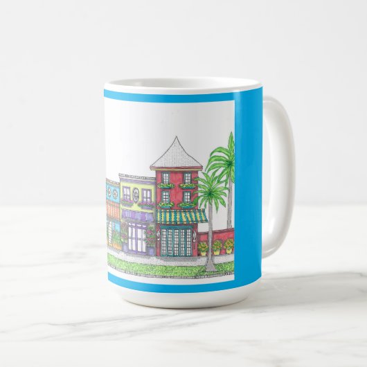 Mug de café de l'île tropicale (Devant droit)