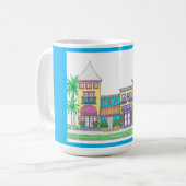 Mug de café de l'île tropicale (Devant gauche)