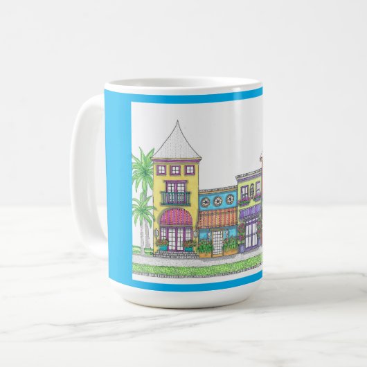 Mug de café de l'île tropicale (Devant gauche)