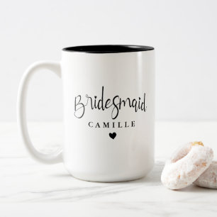 Mug de café de mariage élégant personnalisé pour d