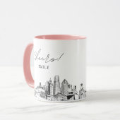Mug de café de mariage personnalisé à Miami (Devant gauche)