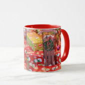 Mug de café de motoneige de Noël (Coupe) (Devant droit)