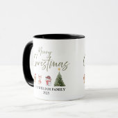 Mug de café de Noël à l'aquarelle (Devant gauche)