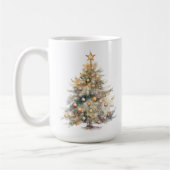 Mug de café de Noël aquarelle (Gauche)