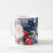 Mug de café de Noël avec des amis heureux (Devant gauche)
