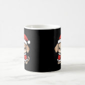 Mug de café de Noël avec un chiot Santa mignon (Centre)