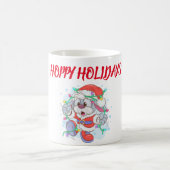 Mug de café de Noël de lapin de vacances (Centre)