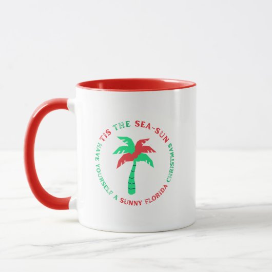 Mug de café de Noël en Floride - C'est le soleil m (Gauche)