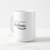 Mug de café de Noël frais de ferme (Devant gauche)