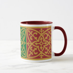Mug de café de Noël gothique rouge et vert