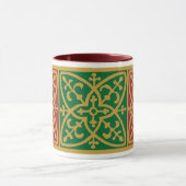 Mug de café de Noël gothique rouge et vert (Centre)