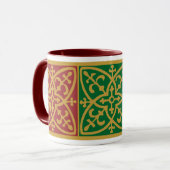 Mug de café de Noël gothique rouge et vert (Devant gauche)