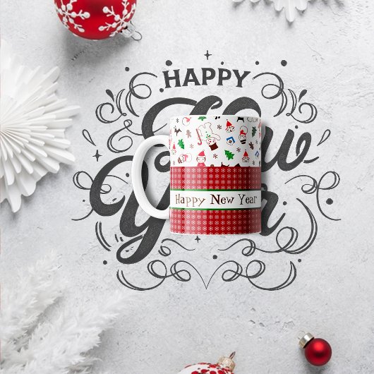 Mug de café de Noël motif coloré