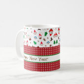 Mug de café de Noël motif coloré (Devant gauche)