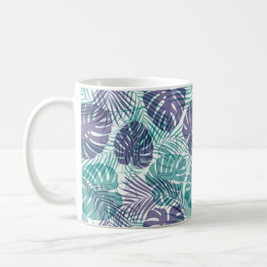 Mug de café de palmes tropicales (Gauche)