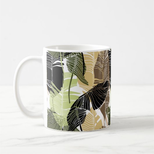 Mug de café de palmes tropicales (Gauche)