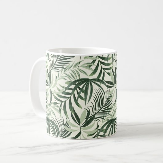 Mug de café de palmes tropicales (Devant gauche)