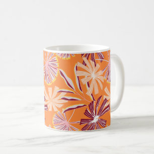 Mug de café de palmes tropicales