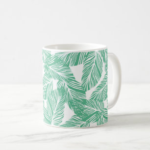 Mug de café de palmes tropicales