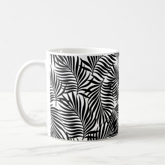 Mug de café de palmes tropicales (Gauche)