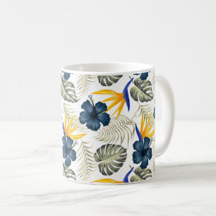 Mug de café de palmes tropicales