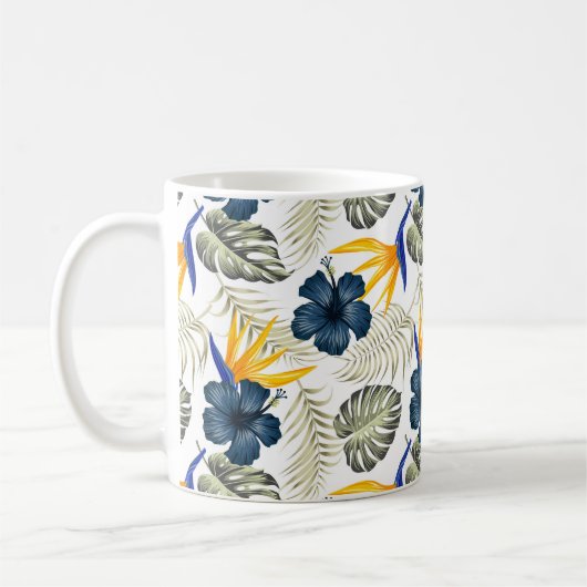 Mug de café de palmes tropicales (Gauche)