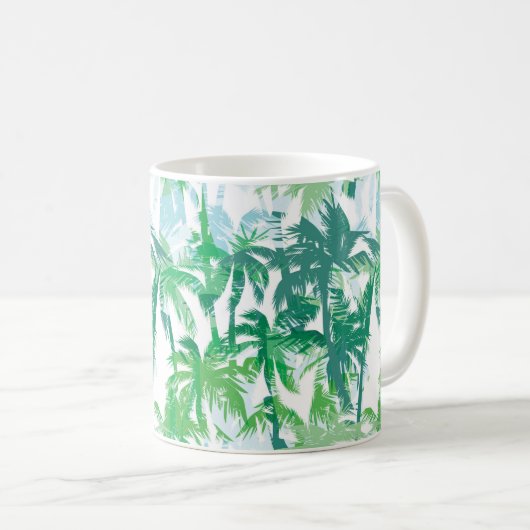 Mug de café de palmes tropicales (Devant droit)