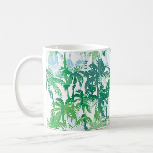 Mug de café de palmes tropicales (Gauche)