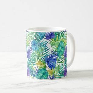 Mug de café de palmes tropicales