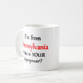 mug de café de pennsylvanie (Devant gauche)