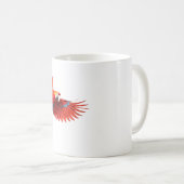 Mug de café de perroquet macaw Scarlet Vibrant (Devant droit)