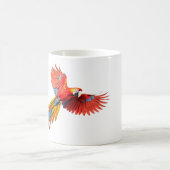 Mug de café de perroquet macaw Scarlet Vibrant (Centre)