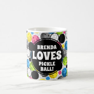 Mug de café de Pickleball multicolore