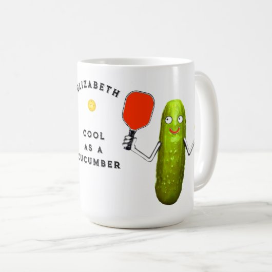 Mug de café de Pickleball personnalisé (Devant droit)