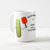 Mug de café de Pickleball personnalisé (Devant gauche)
