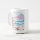 Mug de café de plage - Cadeau de jour de Valentine (Devant gauche)