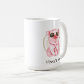 Mug de café de porc mignon personnalisé (Devant droit)