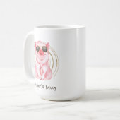 Mug de café de porc mignon personnalisé (Devant gauche)