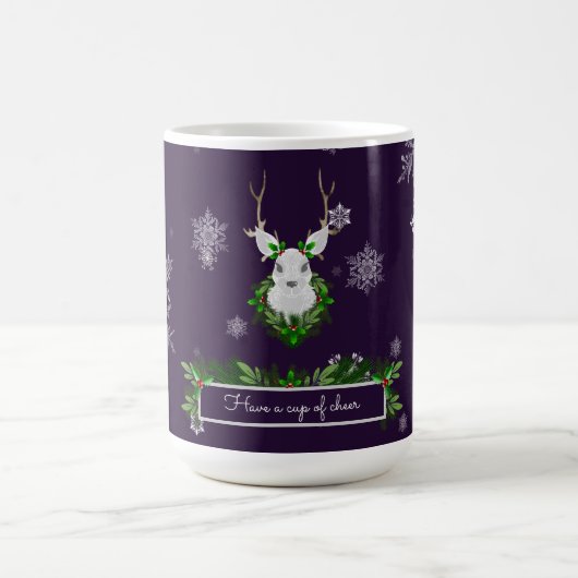 Mug de café de rennes pourpre (Centre)