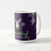 Mug de café de rennes pourpre (Devant droit)