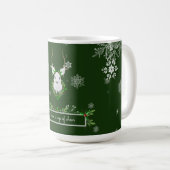 Mug de café de rennes verts (Devant droit)